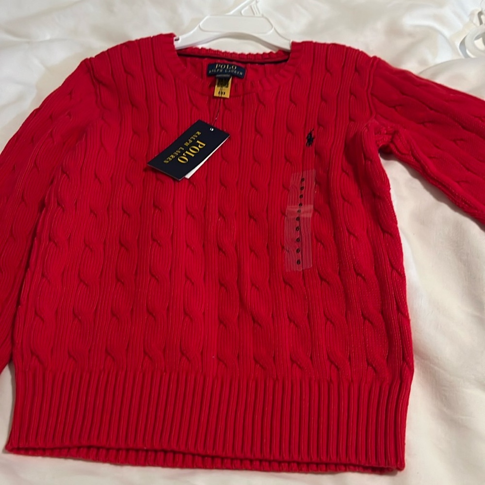 New with tags red polo sweater